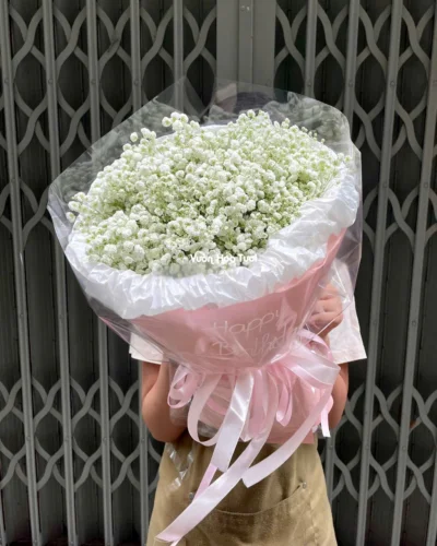 Giải đáp mẹo tỏ tình nên tặng hoa gì ý nghĩa nhất 2025 Sweet Serenity - Bó Hoa Baby Ngọt Ngào