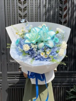 Bó Hoa Tú Cầu Hydrangea x Blue Lily