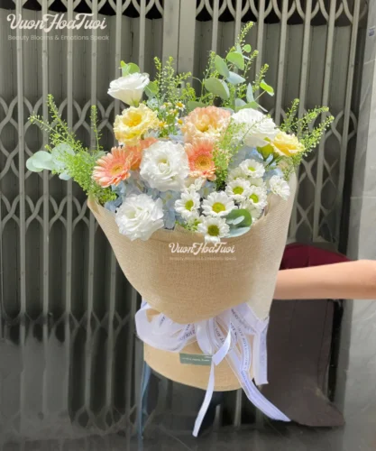 Gợi Ý Mẫu Hoa Tặng Ngày Của Mẹ Ý Nghĩa Và Đẹp Nhất 2025 Bó hoa cẩm tú cầu Hydrangea Harmony
