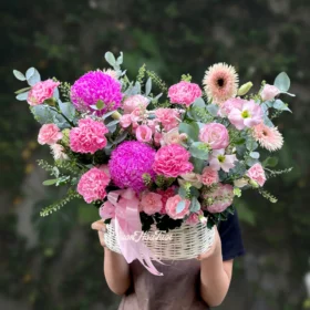 Giỏ Hoa Tươi Sinh Nhật Pastel Angel