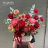 Giỏ Hoa Sinh Nhật Cúc Mẫu Đơn Đỏ Kiêu Sa