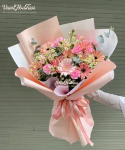 Bó Hoa Đồng Tiền Best Wishes For You