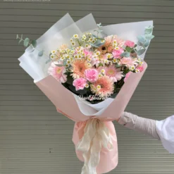 Bó Hoa Đồng Tiền Xinh Kiss Gerbera