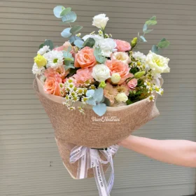 Bó Hoa Hồng David Austin Beauty Tặng Bạn Trai hoặc Gái