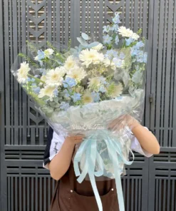 Bó Hoa Delphinium Mix Đồng Tiền