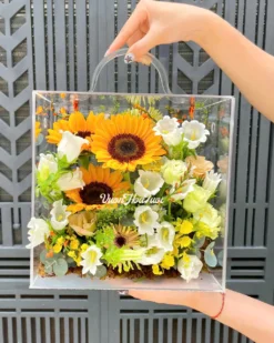 Hộp Hoa Tươi Mica Sun Garden Flower