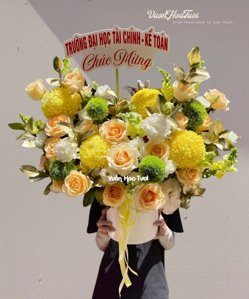 Lẵng Hoa Chúc Mừng Khai Trương Tinh Tế