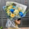 Bó Hoa Sinh Nhật Cúc Mẫu Đơn Hồng Victor Delight Blue