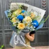 Bó Hoa Sinh Nhật Cúc Mẫu Đơn Hồng Victor Delight Blue