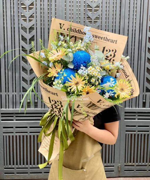 Bó Hoa Cúc Mẫu Đơn Rowena Sweet