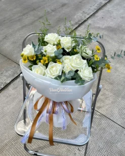 Bó Hoa Hồng Trắng Mơ Mộng Sweet White