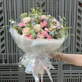 Bó Hoa Sinh Nhật Rose Pastel Tweedia