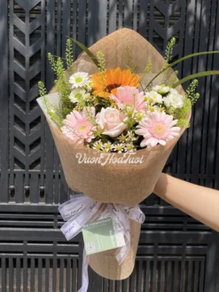 Bó Hoa Sunny Rose Pink