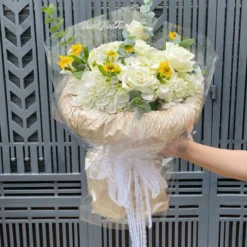 White Rose And Hydrangea