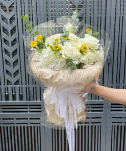 White Rose And Hydrangea