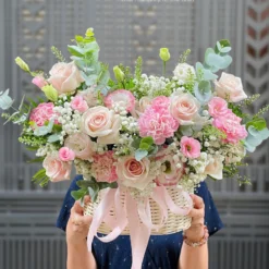 Giỏ Hoa Chúc Mừng Sweety Rosa