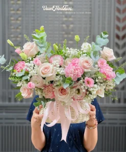 Giỏ Hoa Chúc Mừng Sweety Rosa