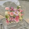 Hộp Hoa Mica Sắc Hồng Tím Êm Ái
