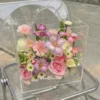 Hộp Hoa Mica Sắc Hồng Tím Êm Ái