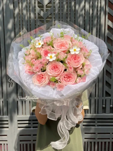 Ohara Daisy Pink Bó Hoa Hồng Ohara