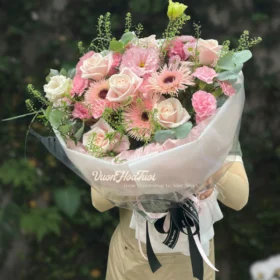 Bó Hoa Hồng Pastel Tặng Sinh Nhật Soft Serenity