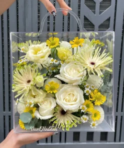 Vali Hoa Tươi Mica Dã Quỳ Yêu Thương