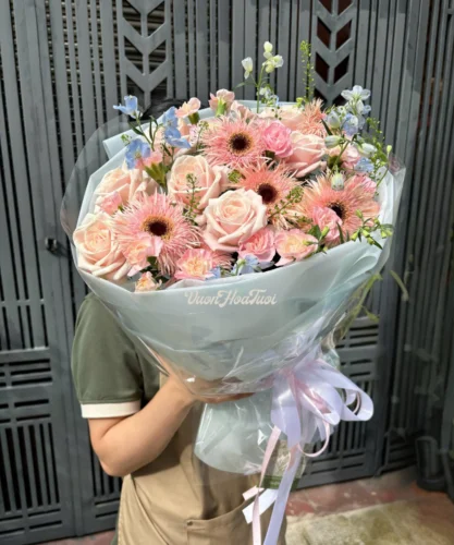 Bó Hoa Sinh Nhật Rose Pink Tweedia
