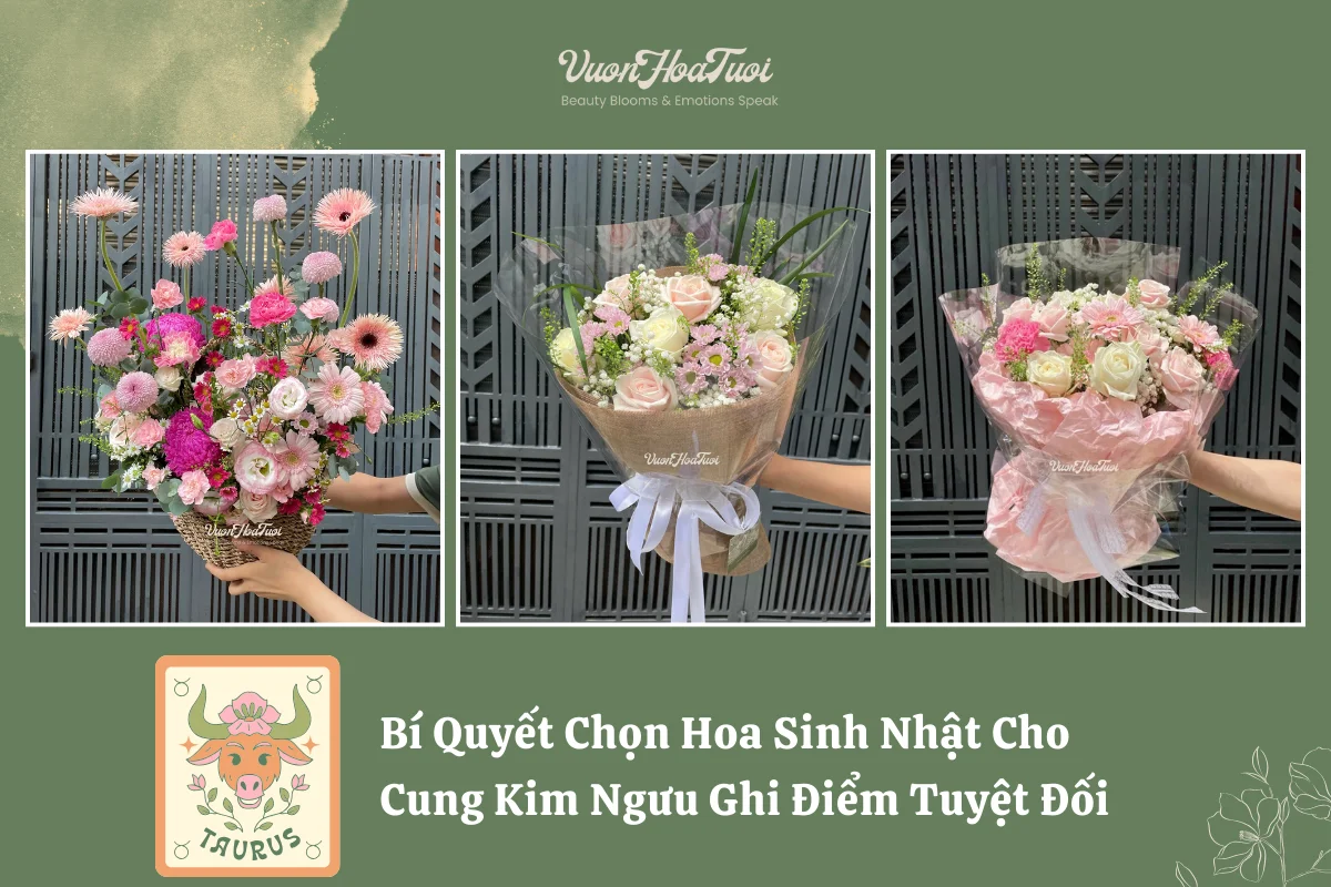 Bí Quyết Chọn Hoa Sinh Nhật Cho Cung Kim Ngưu Ghi Điểm Tuyệt Đối