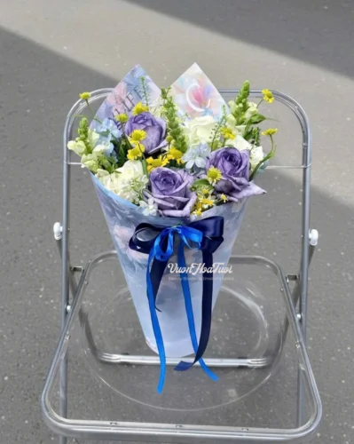 Lavender Sweet Bó Hoa ốc quế Lavender Sweet Bó Hoa ốc quế