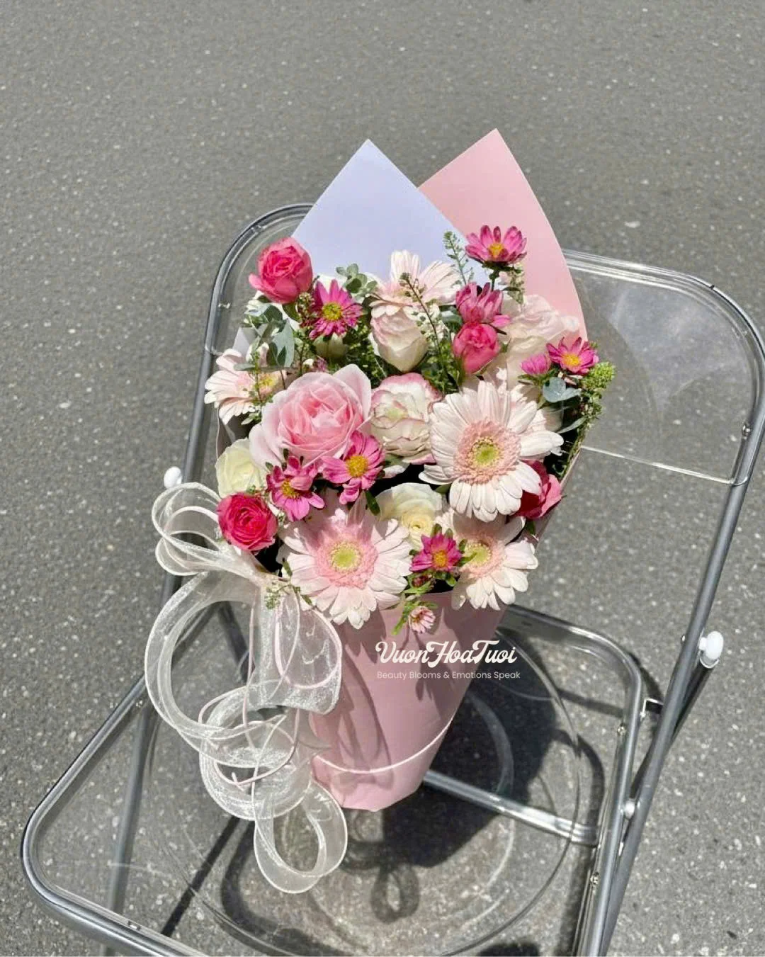 Pink Peste Bó Hoa ốc quế Pink Peste Bó Hoa ốc quế