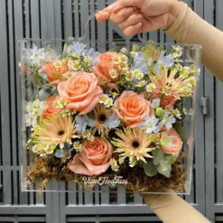 Vali Hoa Tươi Mica Shimmer Delphinium