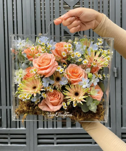 Vali Hoa Tươi Mica Shimmer Delphinium Hộp Hoa Tươi Mica Shimmer Narture