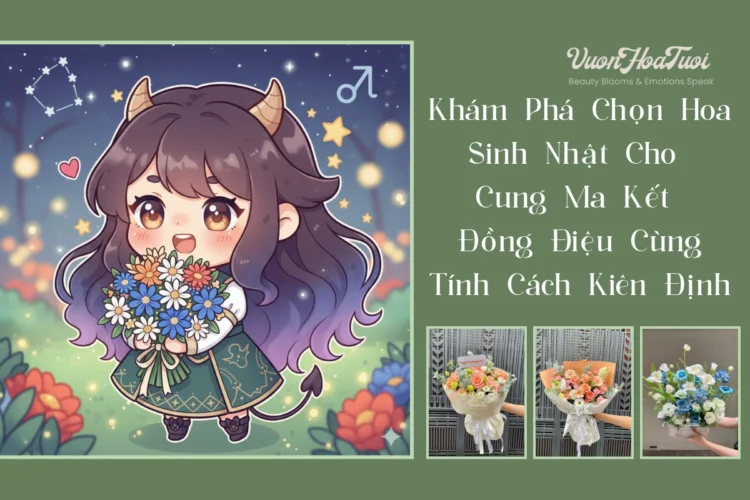 cách chọn hoa sinh nhật cung ma kết