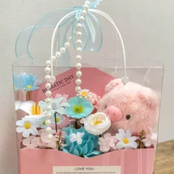 Combo 2025 Giftset Bao Thư Hoa Sáp và Heo Bông Cao Cấp