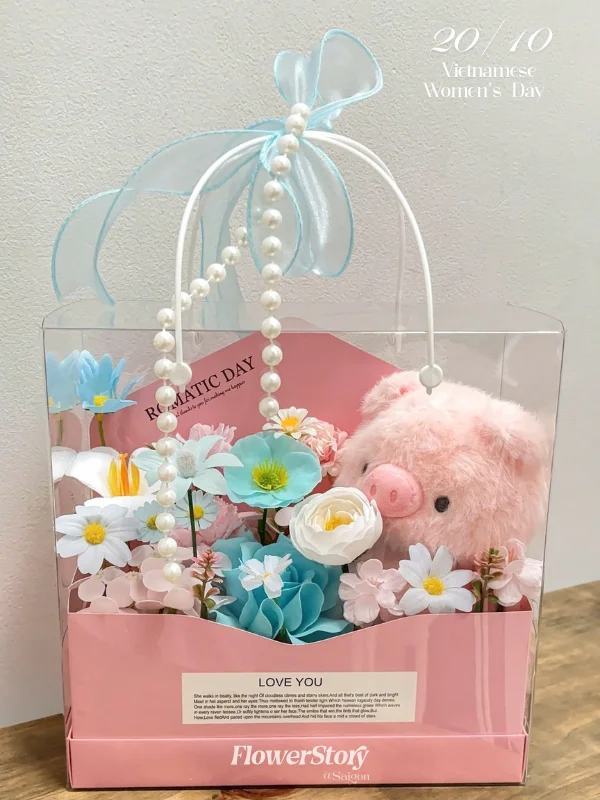 Combo 2025 Giftset Bao Thư Hoa Sáp và Heo Bông Cao Cấp