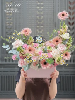 Giỏ Hoa 20 Tháng 10 Rose Woll Love