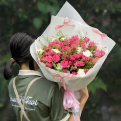 Bó Hoa Hồng Sophia White Cream Bó Hoa Hồng Sophia White Cream