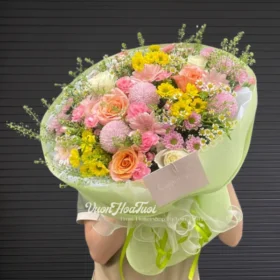 Garden Style Hoa Tặng Người Yêu Bó Hoa Nhẹ Nhàng