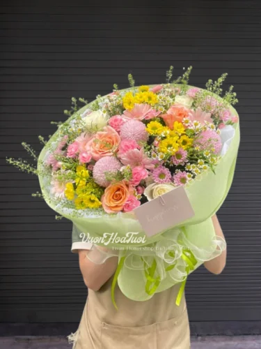 Garden Style Hoa Tặng Người Yêu Bó Hoa Nhẹ Nhàng