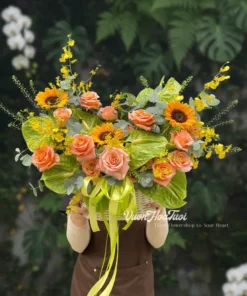 Giỏ Hoa Shimmer Sunny Gửi Yêu Thương Dịu Dàng