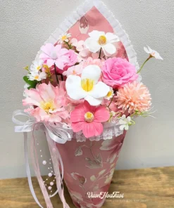 Bó Hoa Hồng Sáp Xinh Xắn Kèm Túi Tặng 20 Tháng 10