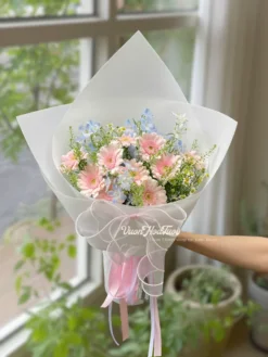 Bó Hoa Đồng Hồng Mix Delphinium