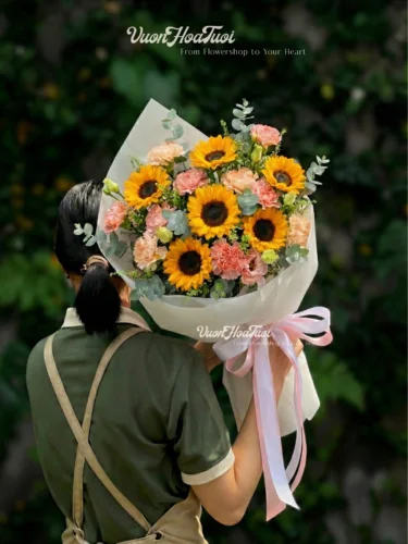 Hoa Bó Tốt Nghiệp Sweet Success Hướng Dương