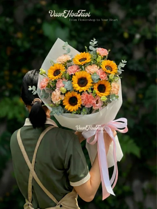 Hoa Bó Tốt Nghiệp Sweet Success Hướng Dương