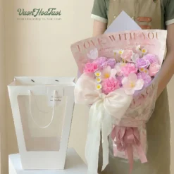 Valentine 2026 Bó Hoa Sáp Thơm Pink Rosa Sweety