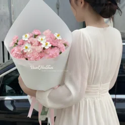 Hoa Bó Cẩm Chướng Cúc Gỗ