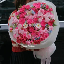 Hoa Bó Hồng Sophia Mix Lam Tinh Xinh Xắn