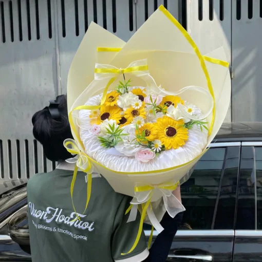 Hoa Bó Sáp Hướng Dương Bền Bỉ Tặng Tốt Nghiệp