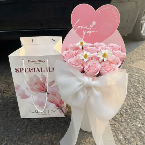 Ý Nghĩa Màu Hoa Valentine 2026: "Đọc Vị" Ngôn Ngữ Trái Tim Để Tặng Quà Tinh Tế Hoa Sap Valentine Hong Pastel