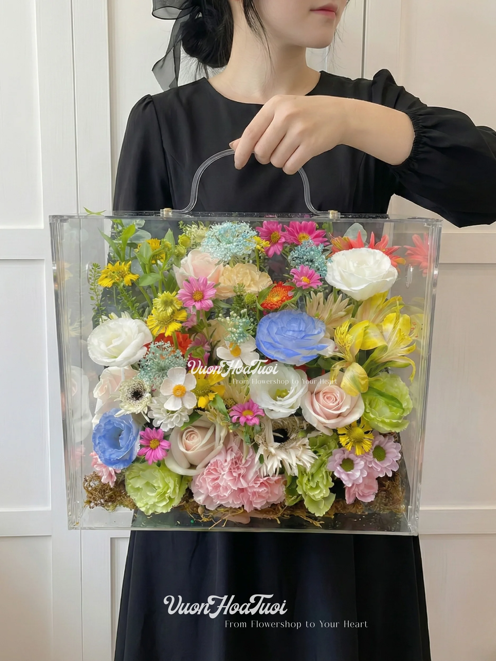 Hộp Hoa Mica Garden Colourfull